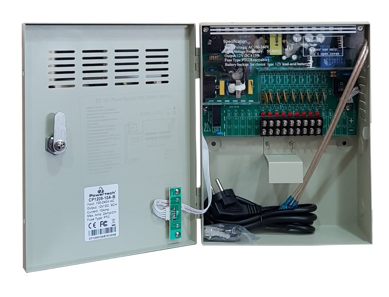 POWERTECH τροφοδοτικό CP1209-10A-B για CCTV-Alarm